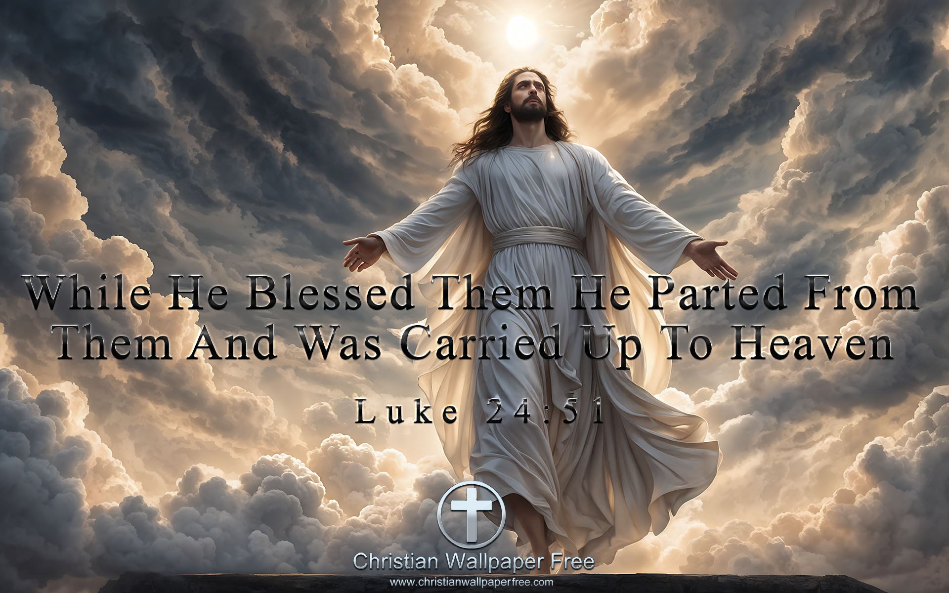 Jesus Carried To Heaven Luke 24 Verse 51 Edited