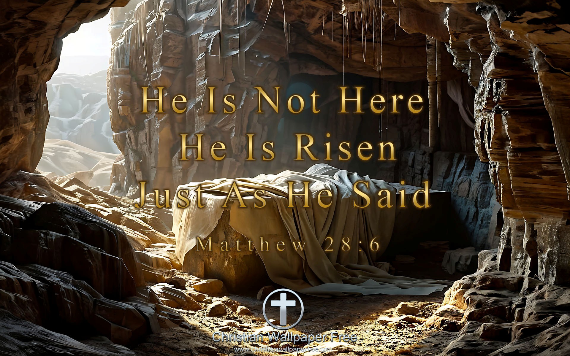 He Is Risen Matthew 28 Verse 6 Edited