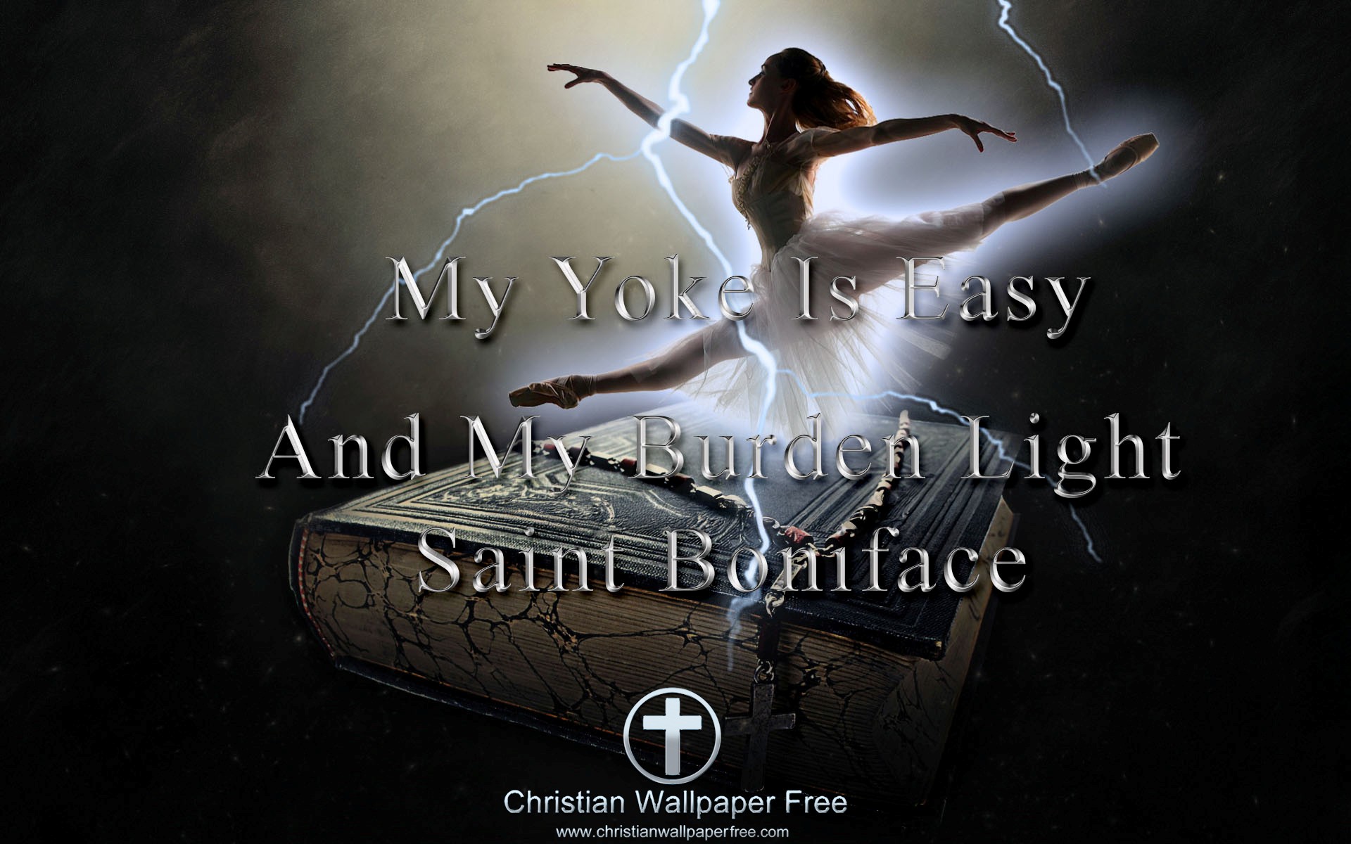 Easy Yoke Light Burden Quote by Saint Boniface Edited