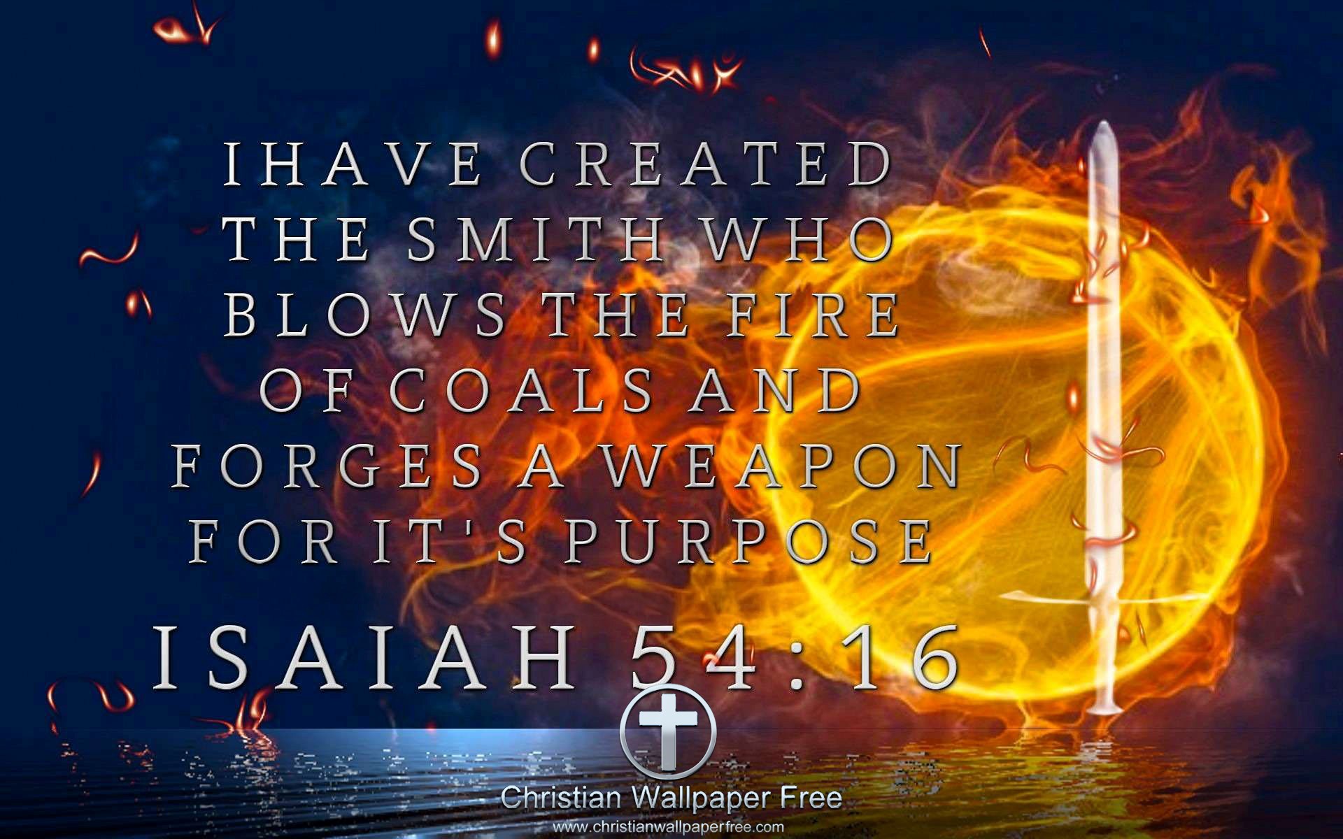 Isaiah 54 Verse 16 Flames Reflected Edited