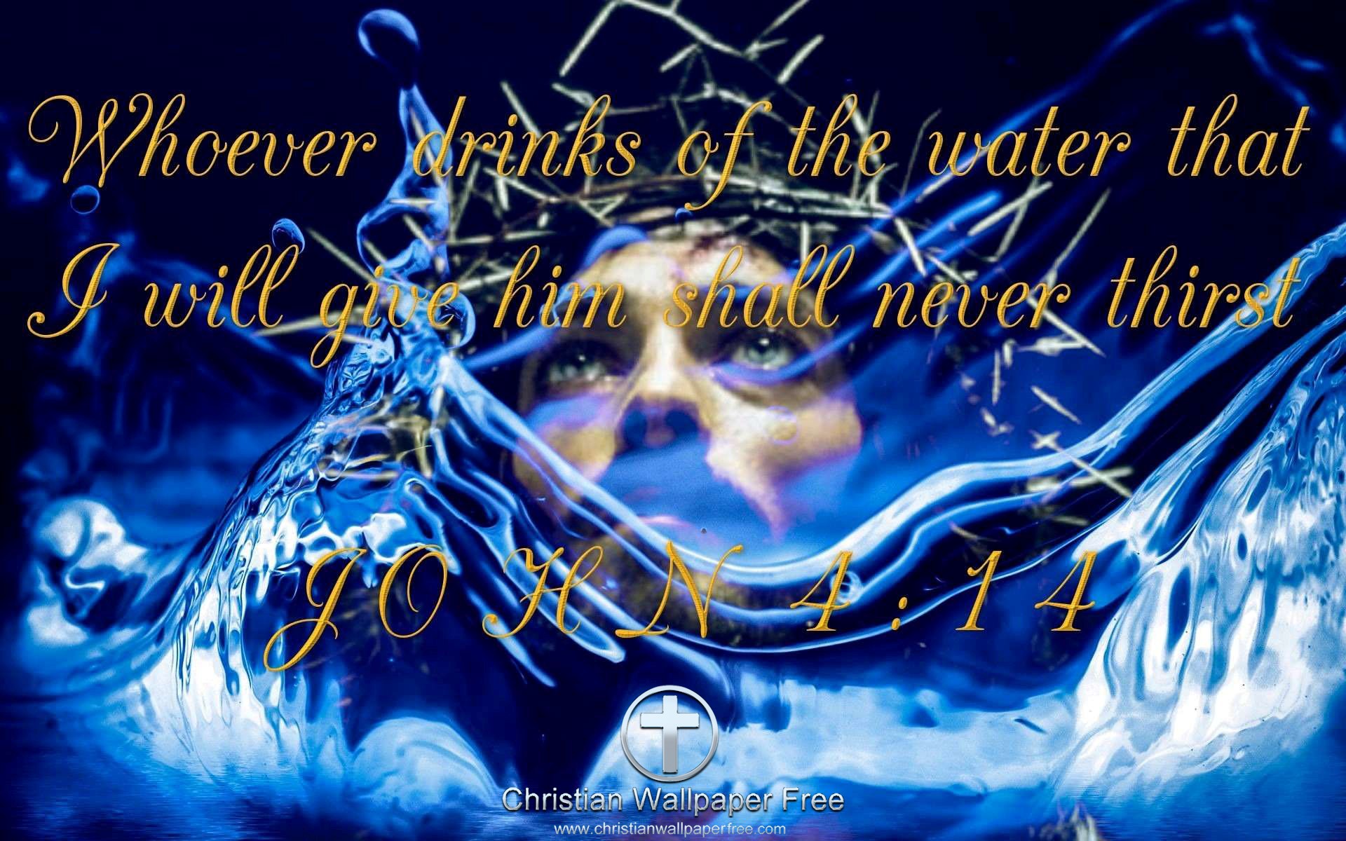John 4 Verse 14 Fancy Edited