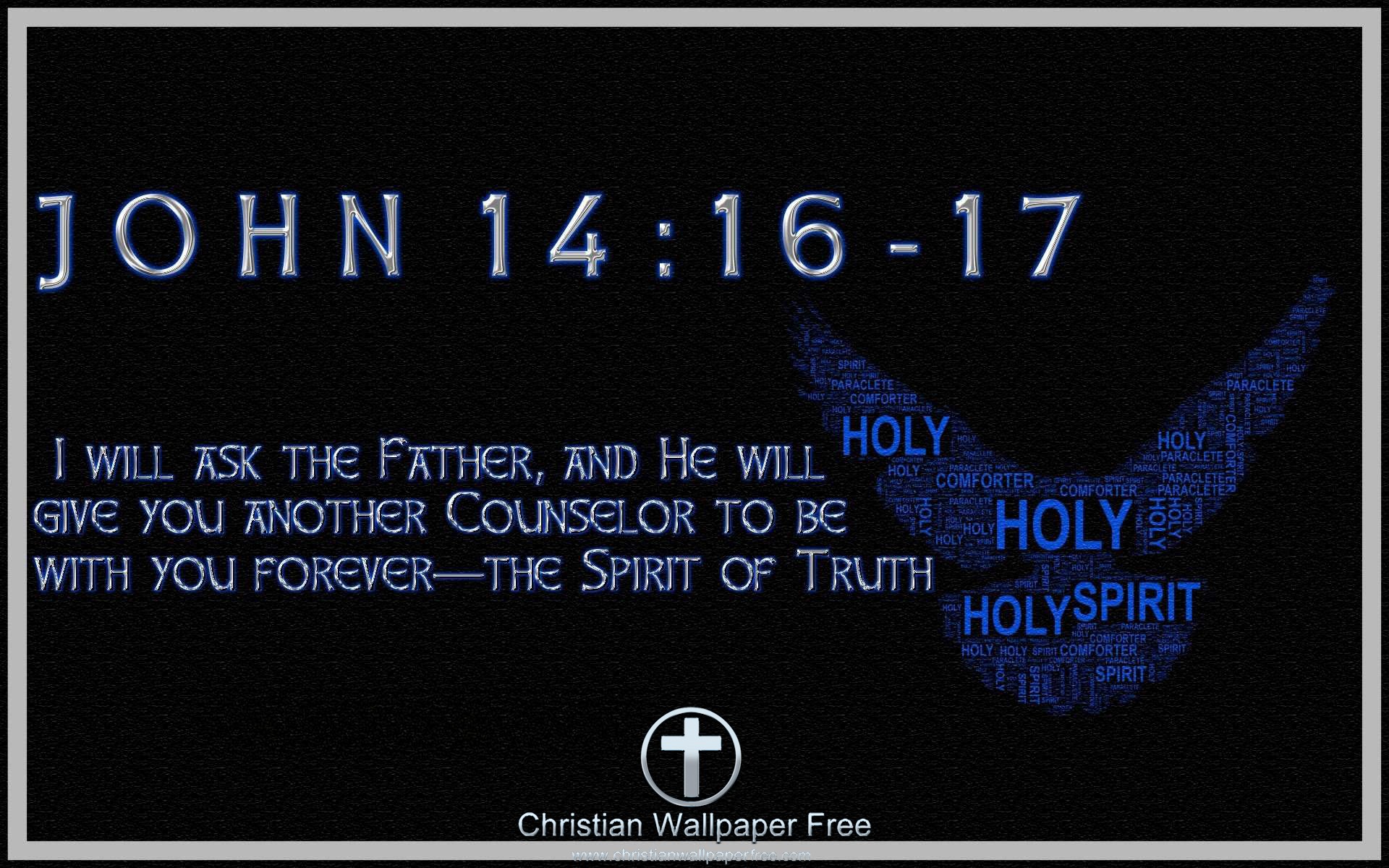 Word Art John 14 Verses 16 17 On Sandstone Framed Edited