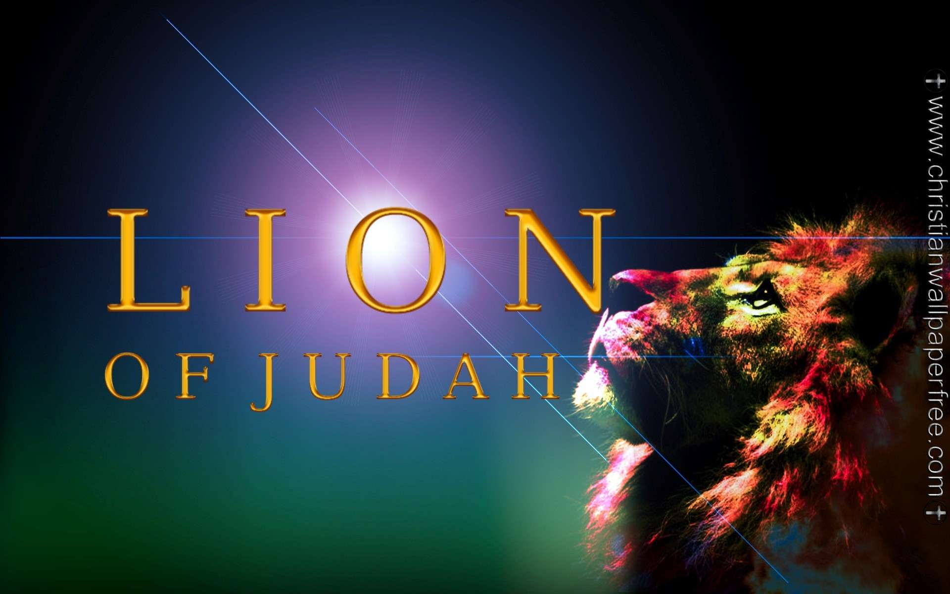 Lion Of Judah With Aurora Gold